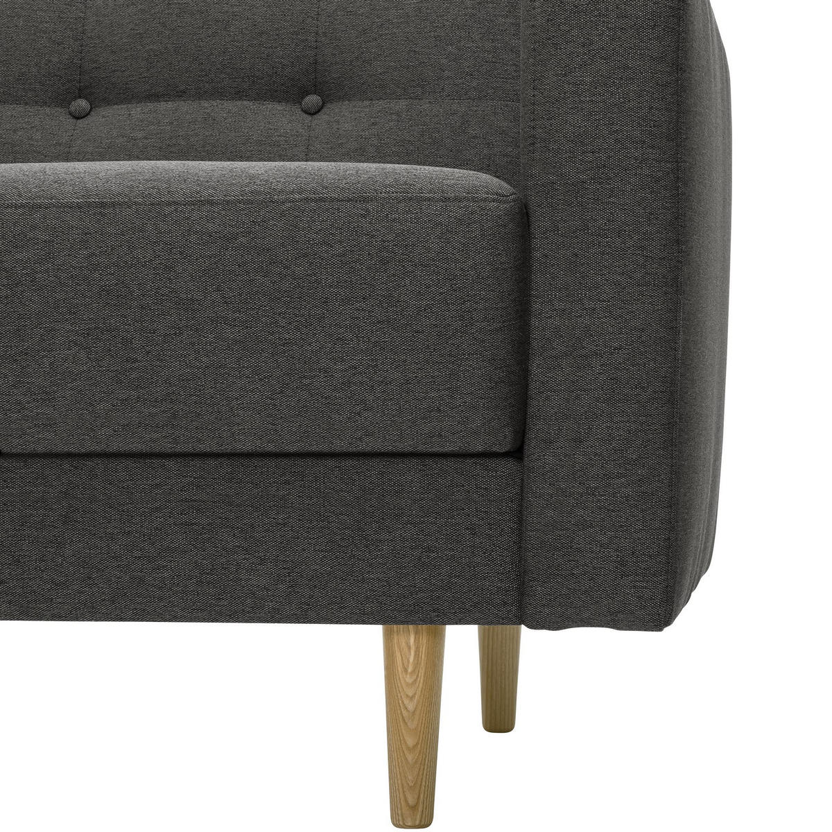 SOFA 3-Sitzer mit Bettfunktion Kazia Flachgewebe anthrazit - Anthrazit, Kunststoff (224/81/83cm) - 58aufmkessel