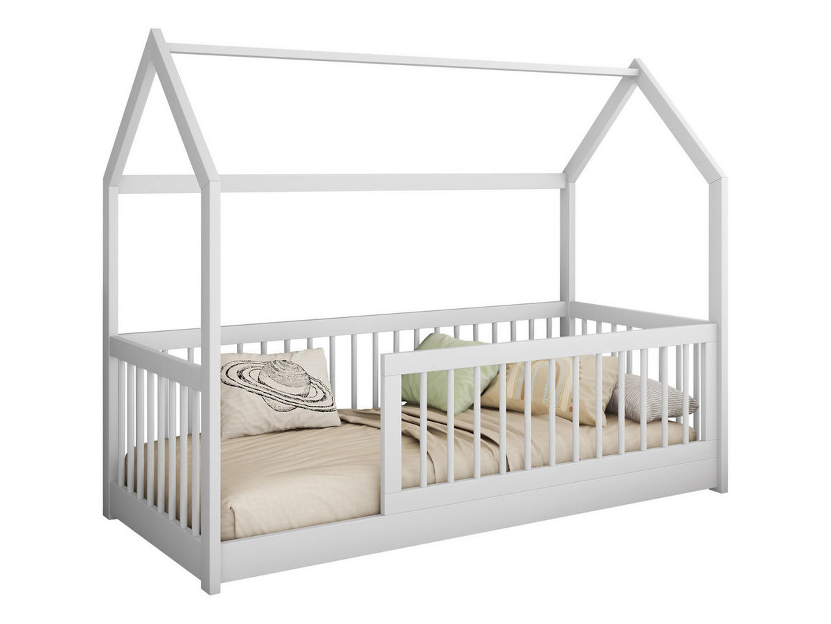 HAUSBETT Greta 90 - Weiß, Holz (90/200cm) - MIRJAN24