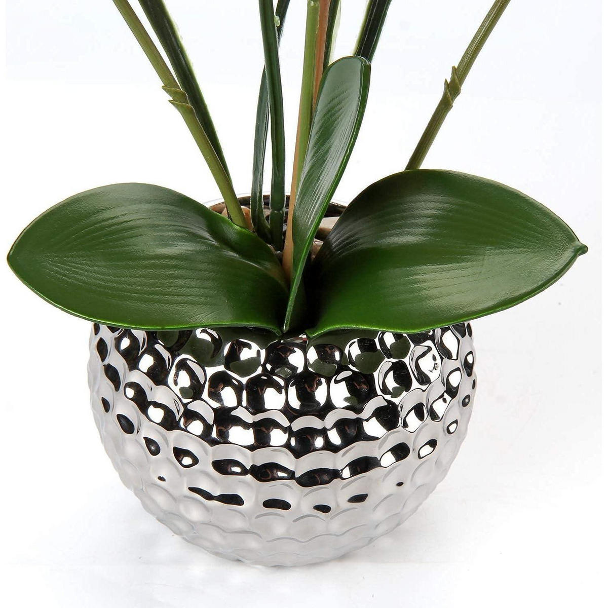 KUNSTBLUME Orchidee Phalaenopsis Lila 49 cm - Lila, Keramik (17.5cm)
