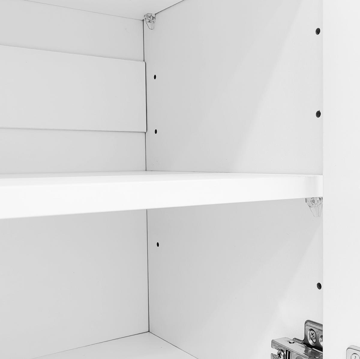 SCHUHSCHRANK aus MDF & Spanplatte 80x35x105cm in Weiß mit LED-Beleuchtung - Weiß, Holzwerkstoff (80/105/35cm) - Modfu