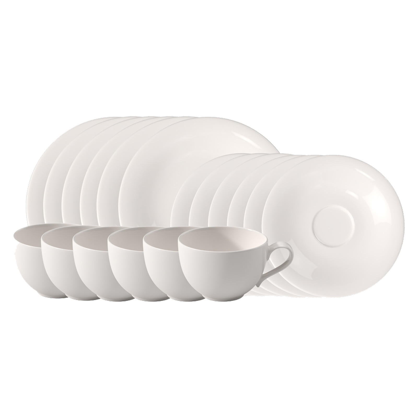 KAFFEESERVICE Essential weiß 18er Set - Weiß, Keramik (19.4/32/34.5cm) - like.Villeroy & Boch