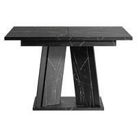 ESSTISCH ausziehbar Doha - Schwarz, Holzwerkstoff (80/120/75cm) - MIRJAN24