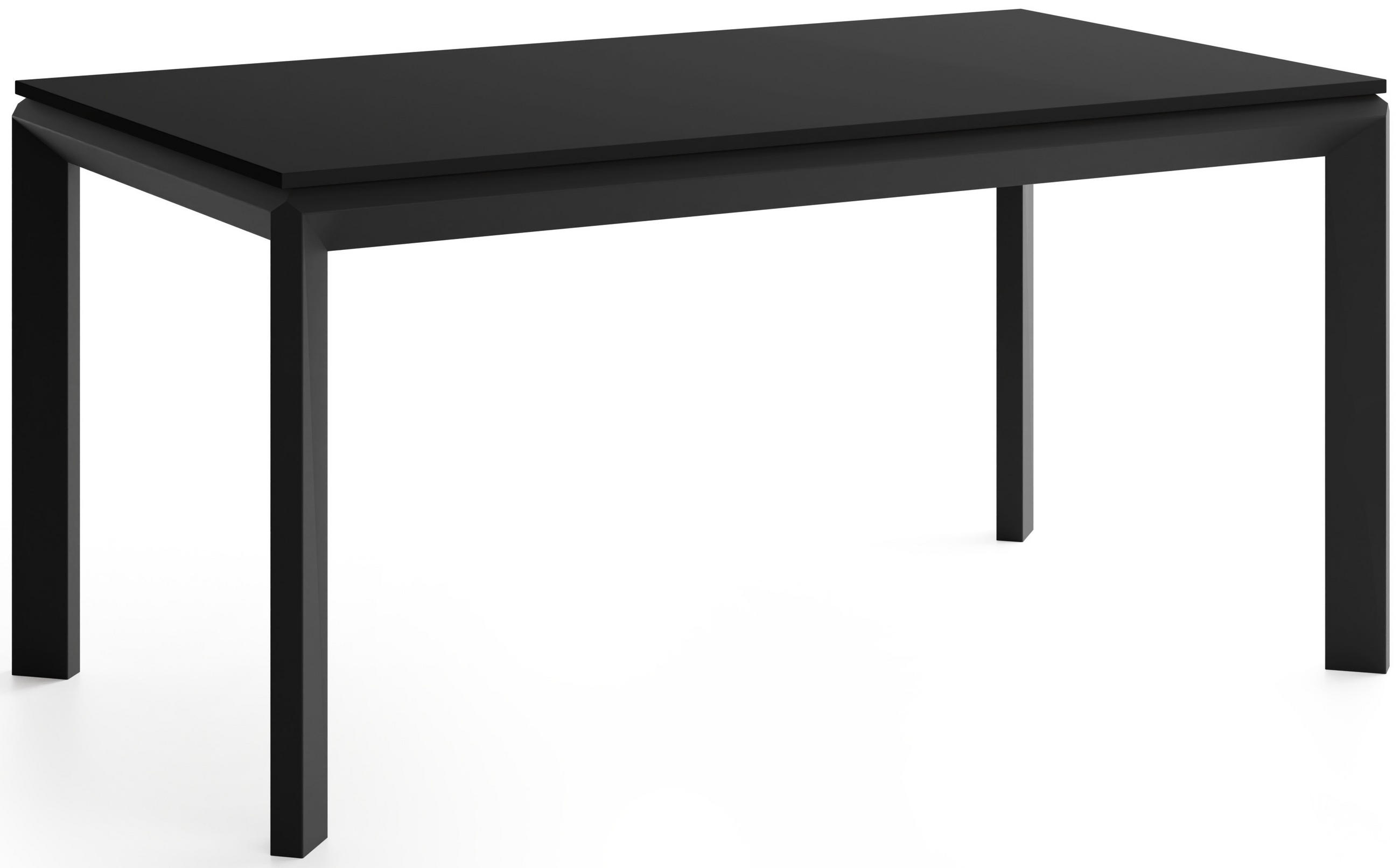 ESSTISCH Elan rechteckig ausziehbar verlängerbar mit Schwarzen Metallbeinen, Schwarz 160-250/90/76 cm - Schwarz, Holzwerkstoff/Metall (90/250/76cm) - WFL GROUP