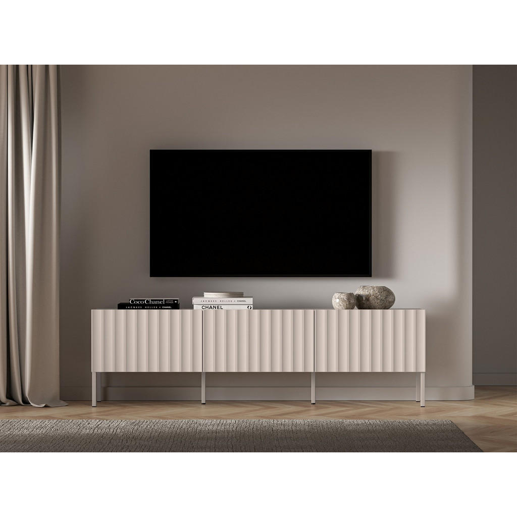 Thumbnail - Selsey Tv-Lowboard, Ecru, Holzwerkstoff, 3 Fächer, Rechteckig, 169.8x49.7x37 cm, Wohnzimmer, Wohnwände, Lowboards, Lowbo...