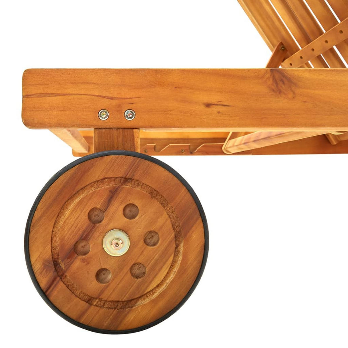 SONNENLIEGE Akazie Massivholz - Braun, Holz (63/85/199cm) - vidaXL