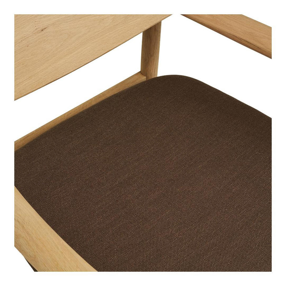FÅTÖLJ Gina 68 x 68 x 72 cm – ekfärgad - Ekfärgad, Trä/Textil (68/72/68cm) - ebuy24