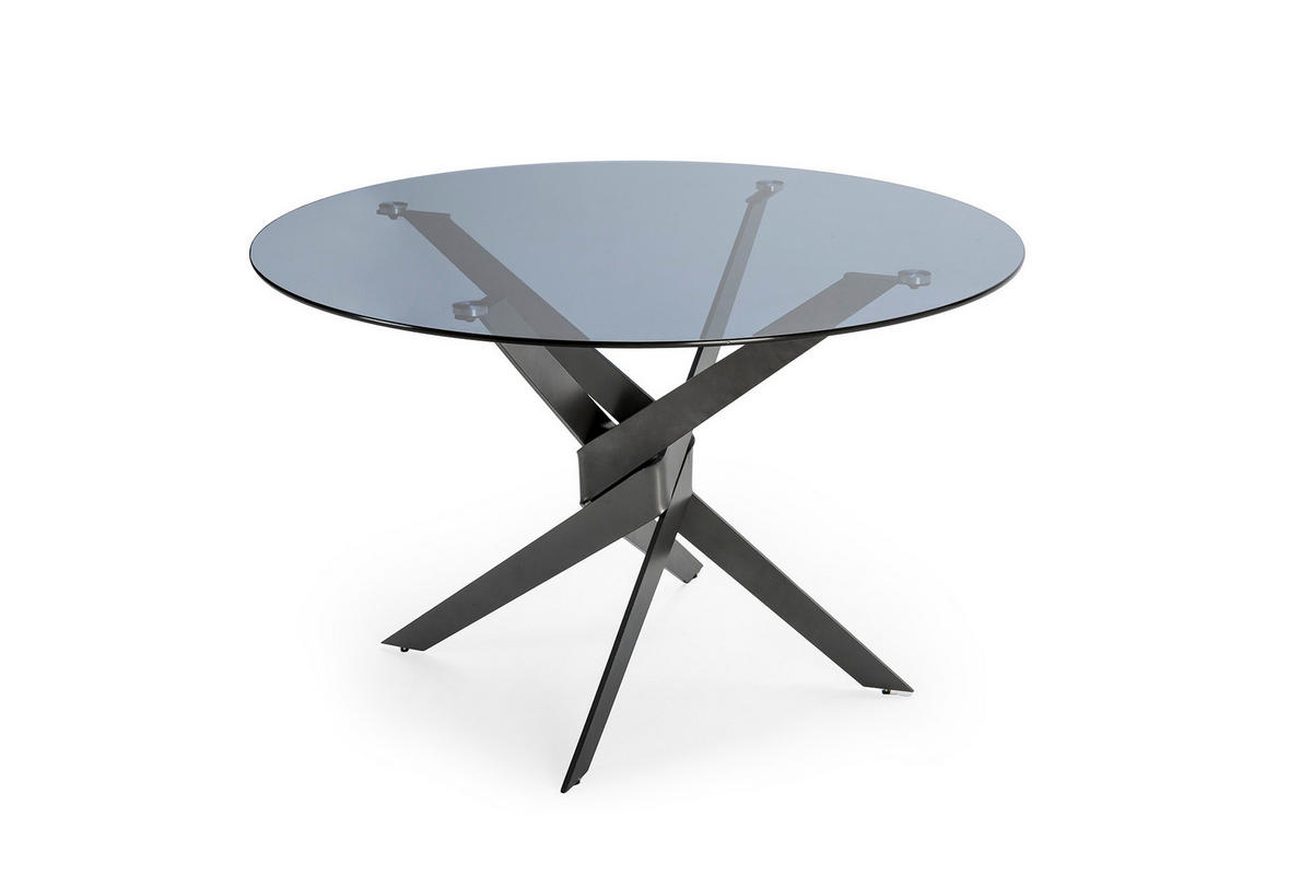 ESSTISCH Jenna Grau 120/120/76 cm - Grau, Metall (120/120/76cm) - Drawer