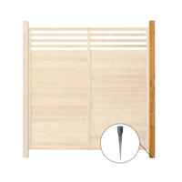 HOLZZAUN SOMA - 1x Pfosten - Braun, Holz (180/200cm) - Home Deluxe