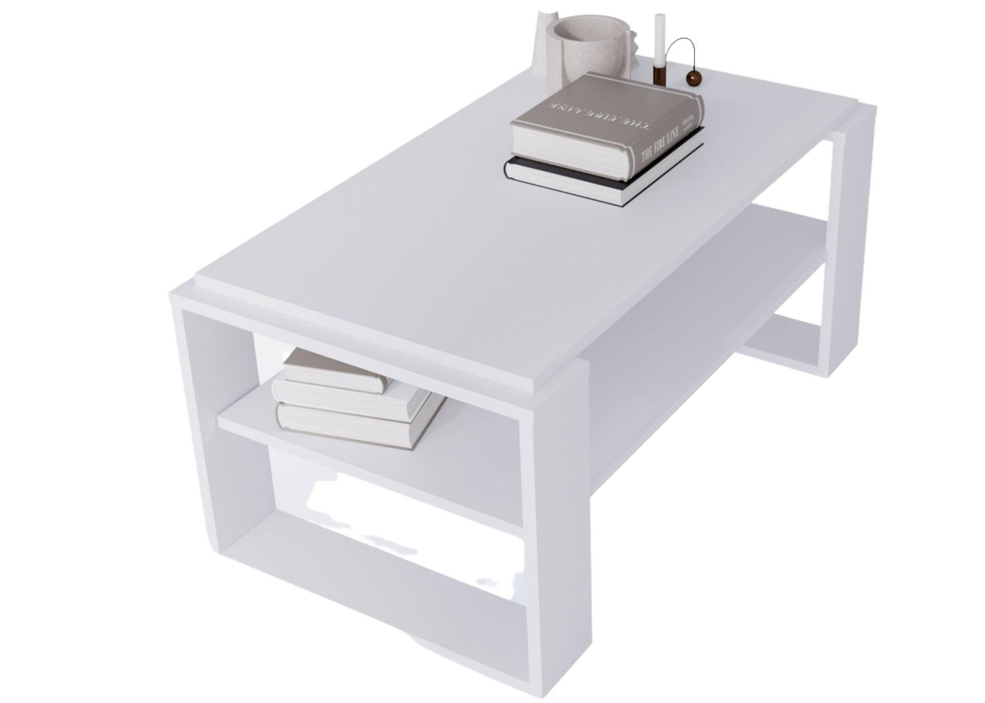 COUCHTISCH Kaja96 96/42/53,8 - Weiß, Holzwerkstoff (54/96/42cm) - RAUMHIRSCH FURNITURE