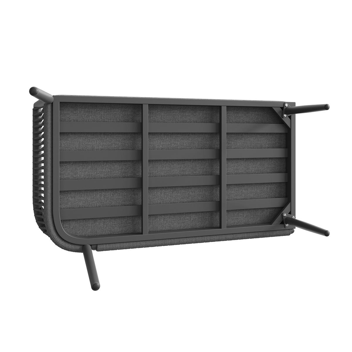 GARTENLOUNGESET Modular Grau 6-tlg. - Grau, Metall - ComfortXL