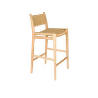 BARHOCKER Cecile Rückenlehne 67,5 cm Naturel - Beige, Holz (48/95.5/47cm) - Dutchbone