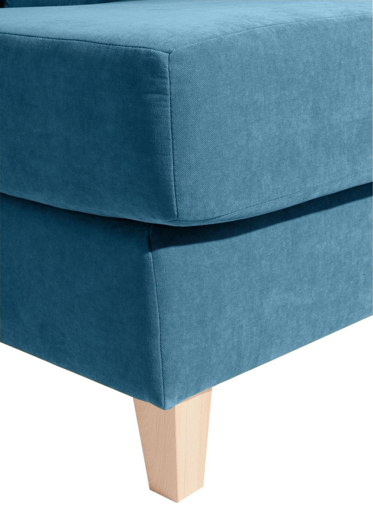 SESSEL XXL Karil Bezug Veloursstoff Buche natur / petrol - Blau, Kunststoff (136/107/142cm) - 58aufmkessel