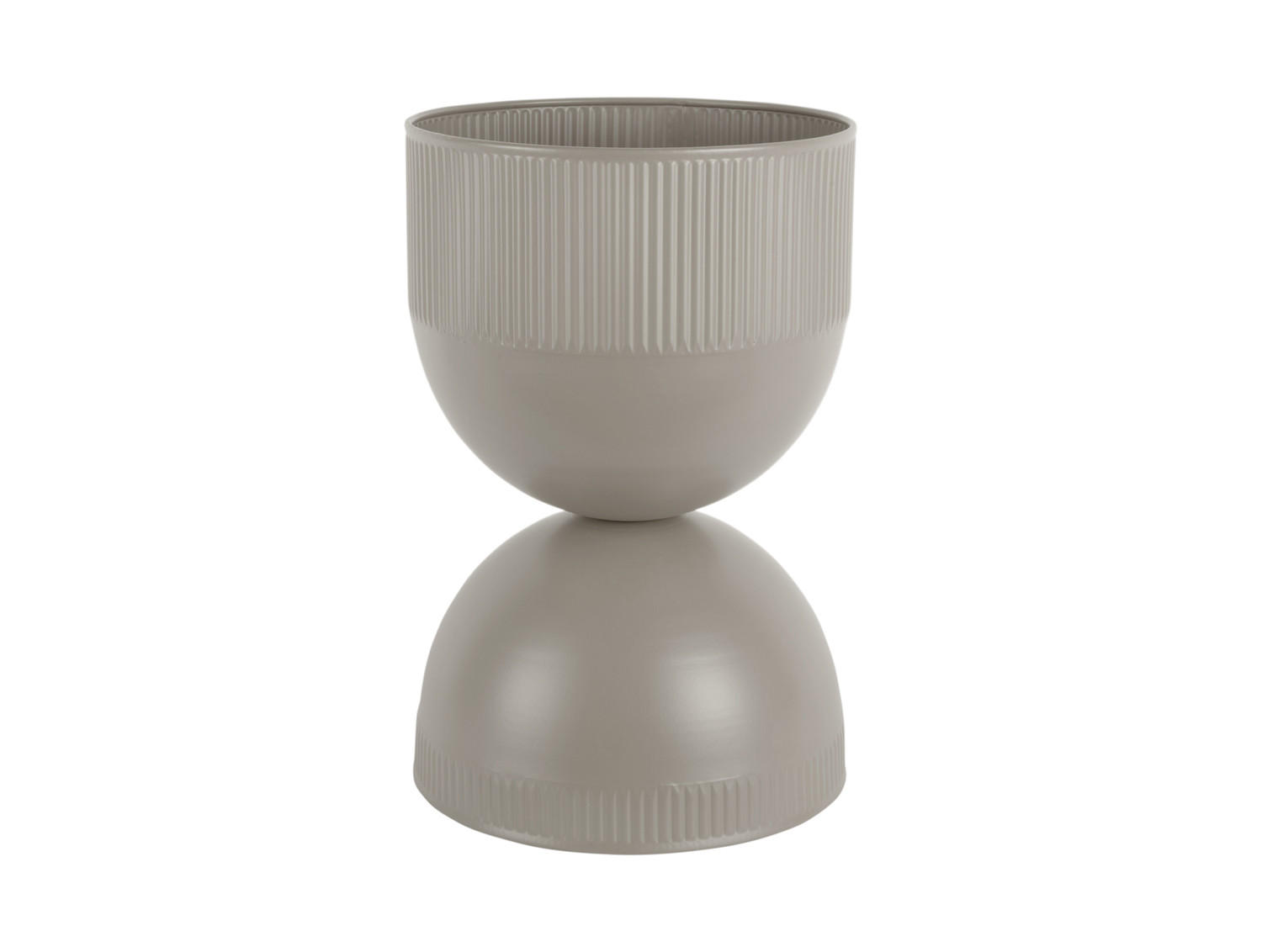 BLUMENTOPF Tonar Grau Ø25.5/39 cm - Grau, Metall (39cm) - Present Time