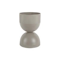 BLUMENTOPF Tonar Grau Ø25.5/39 cm - Grau, Metall (39cm) - Present Time