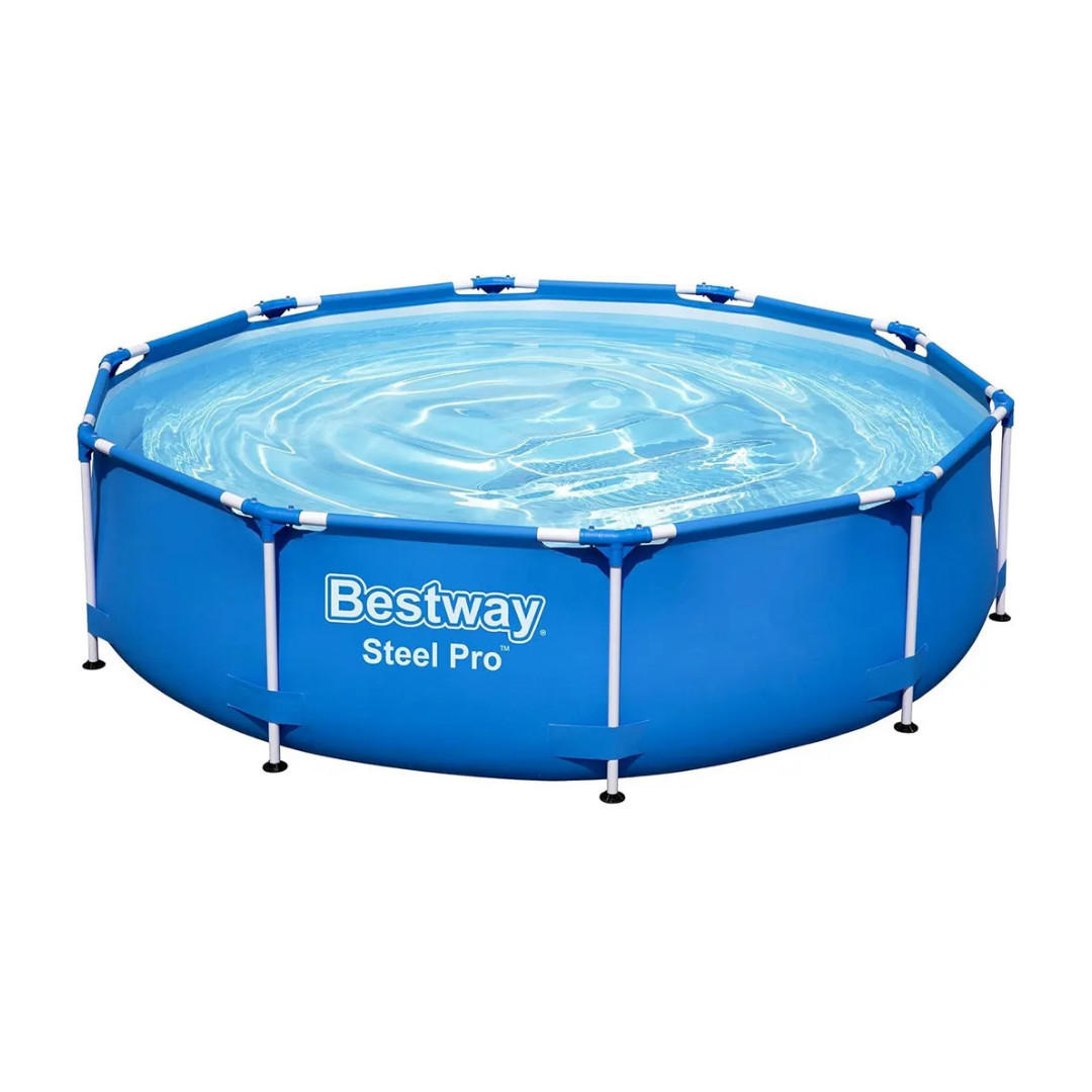 FRAMEPOOL Steel Pro MAX Blau 305 × 76 cm Rund ohne Pumpe - Blau, Kunststoff (305/76/305cm) - Bestway
