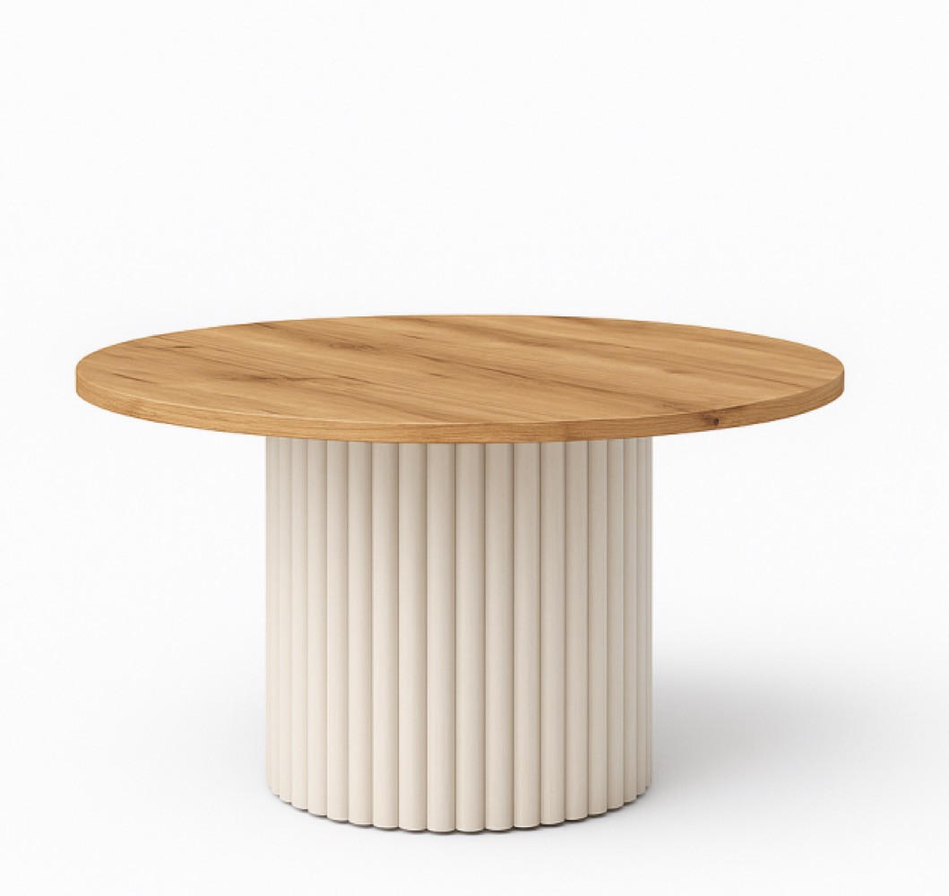 TISCH Kaschmir Riko Rundes Tischblatt Sonoma Eiche 75 cm - Braun, Holzwerkstoff (75/75/42cm) - Sepro Meble