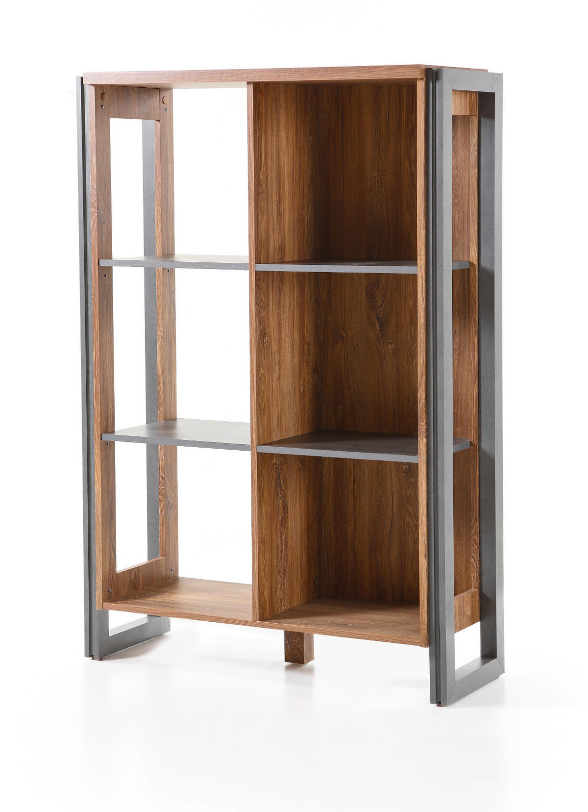 BAD-REGAL Eiche Stirling, Matera grau, Badregal 90 x 140 cm - Eichefarben/Grau, Holz/Holzwerkstoff (90/140/33cm)