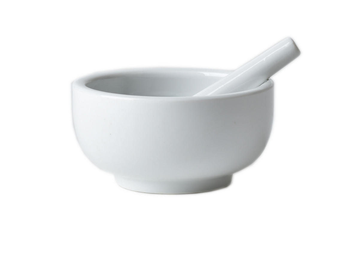 MÖRSER Basic Weiß 15/15/7.5 cm Keramik - Weiß, Keramik (15/7.5/15cm) - Mondex