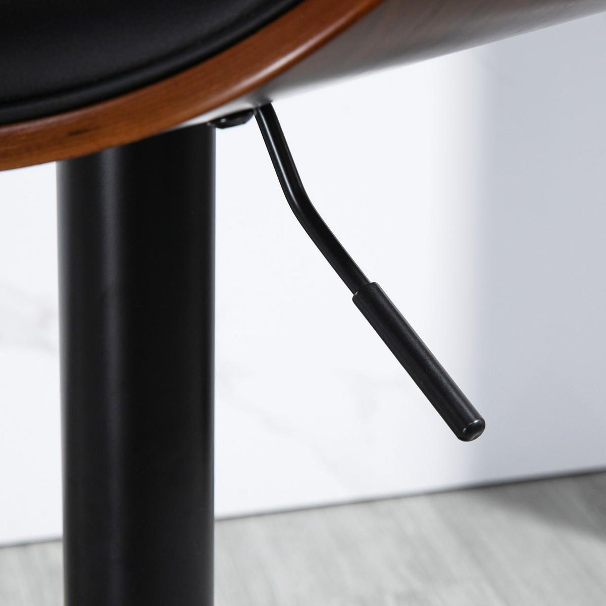 BARHOCKER 2er-Set DE-08051 höhenverstellbar, drehbar Schwarz - Schwarz, Metall (52/112/53cm) - ComfortXL
