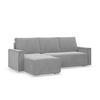 ECKSOFA MIT SCHLAFFUNKTION NOTO BONELL Grau - Grau, Textil (142/231cm) - Mebligo