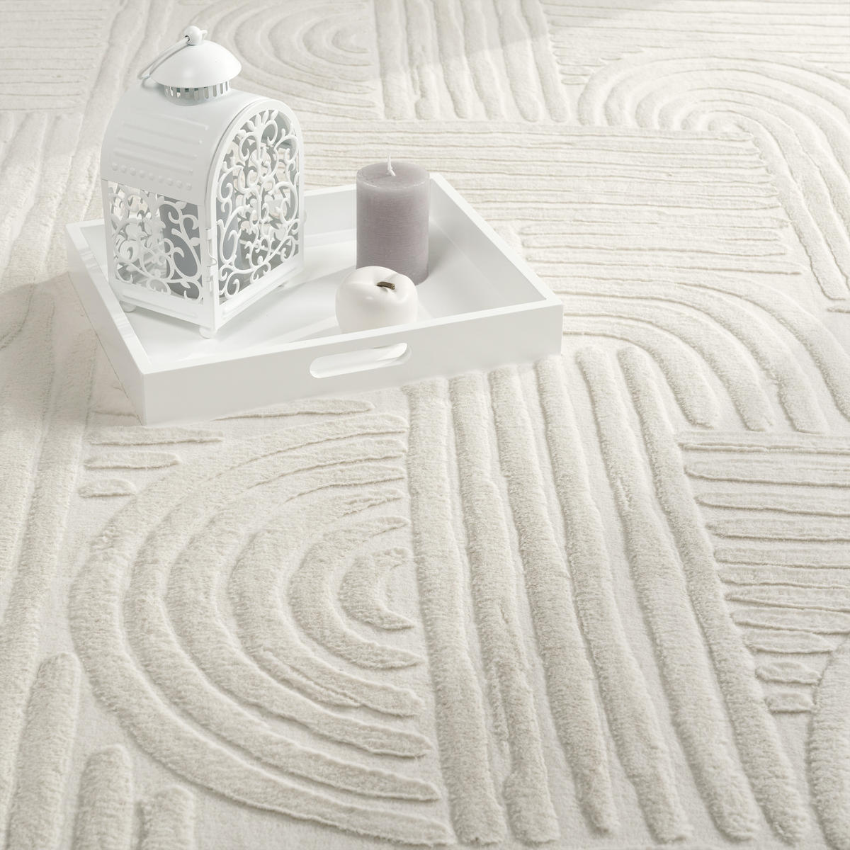 KURZFLORTEPPICH 120/160 cm Lelystad 527 - Creme, Textil (120/160cm) - Paco Home