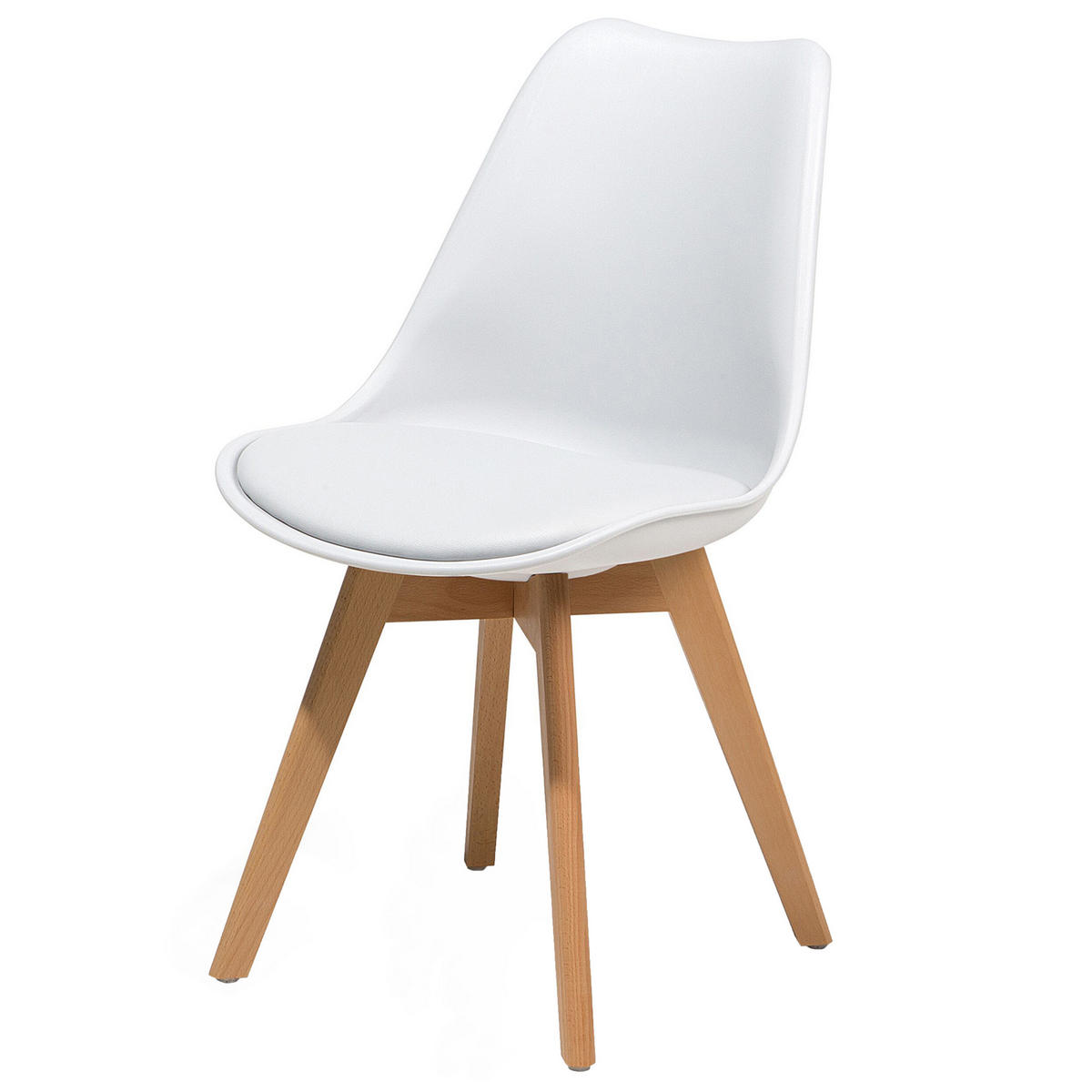 PRACOVNÍ STOLIČKA sada 2 ks Plast Bílá Dakota II - bílá, dřevo/textil (47/82/43cm) - Beliani