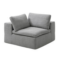 ECK-SESSEL links - Stoff Grau - CORTOLINE - Grau, Textil (112/83/112cm) - Vente-Unique