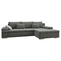 ECKSOFA Bangkok Premium, Seite: Rechts - Silberfarben/Hellgrau, Holz/Textil (310/175cm) - MIRJAN24