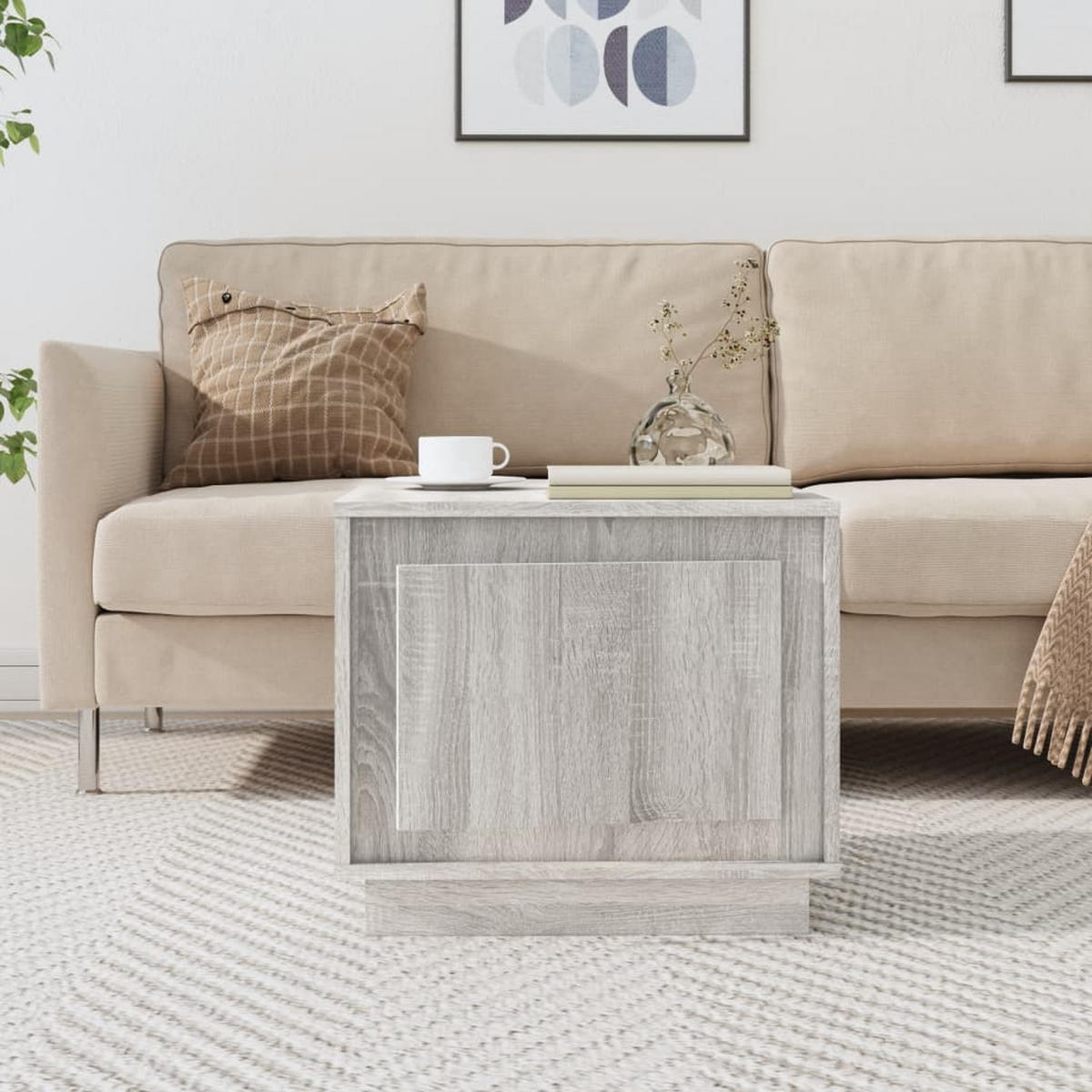COUCHTISCH Grau Sonoma 51x50x44 cm Holzwerkstoff - Grau, Holzwerkstoff (51/50/44cm) - furnicato