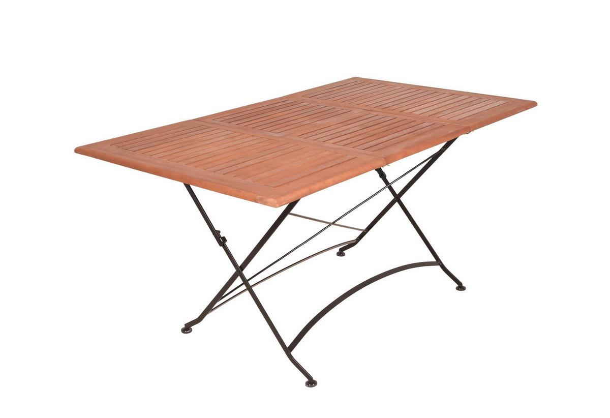 GARTENTISCH Odin Ausziehtisch - Braun, Holz (100/90/74cm) - DELUKE