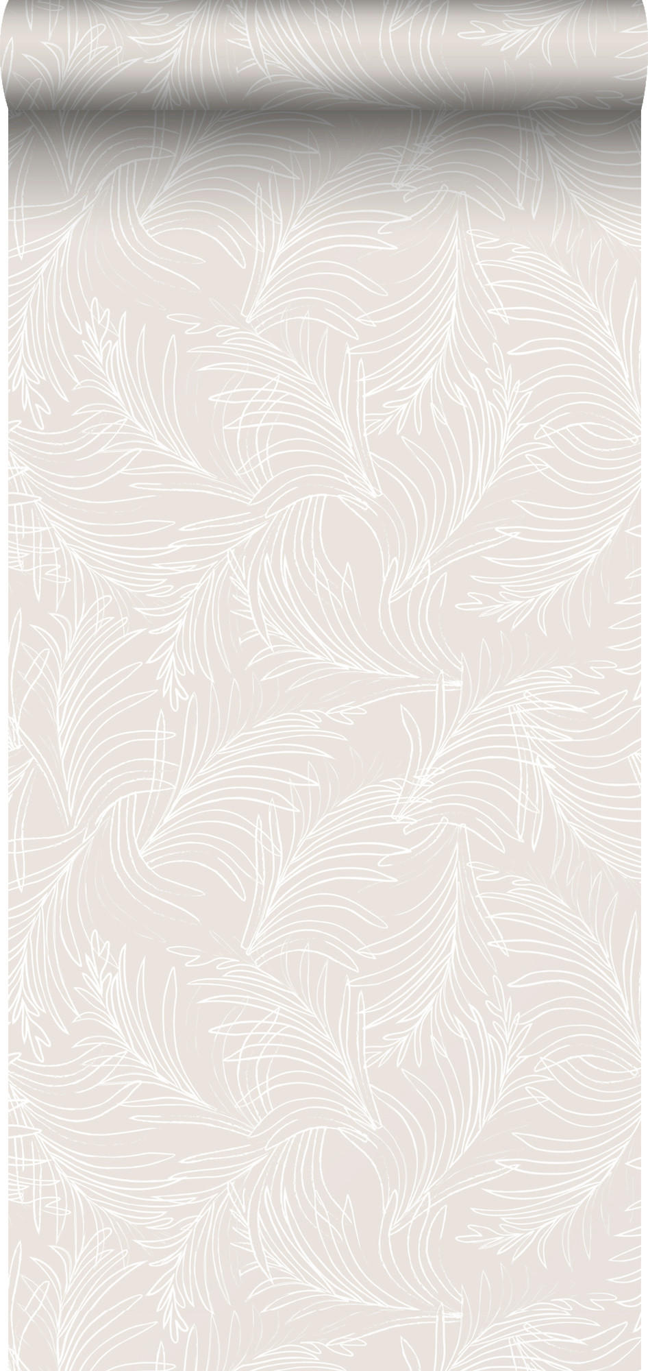 TAPETE gezeichnete Blätter - Beige, Papier (53/1000cm) - Sanders & Sanders