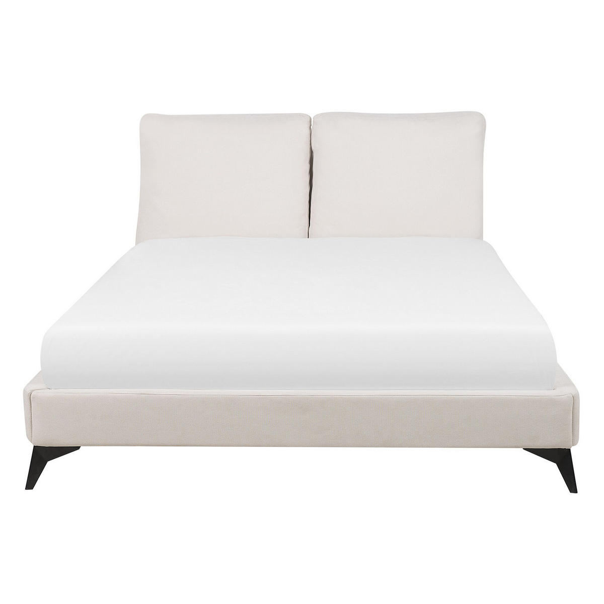 POLSTERBETT 140/200cm Helles Beige Melle - Beige, Naturmaterialien/Textil (140/200cm) - Beliani