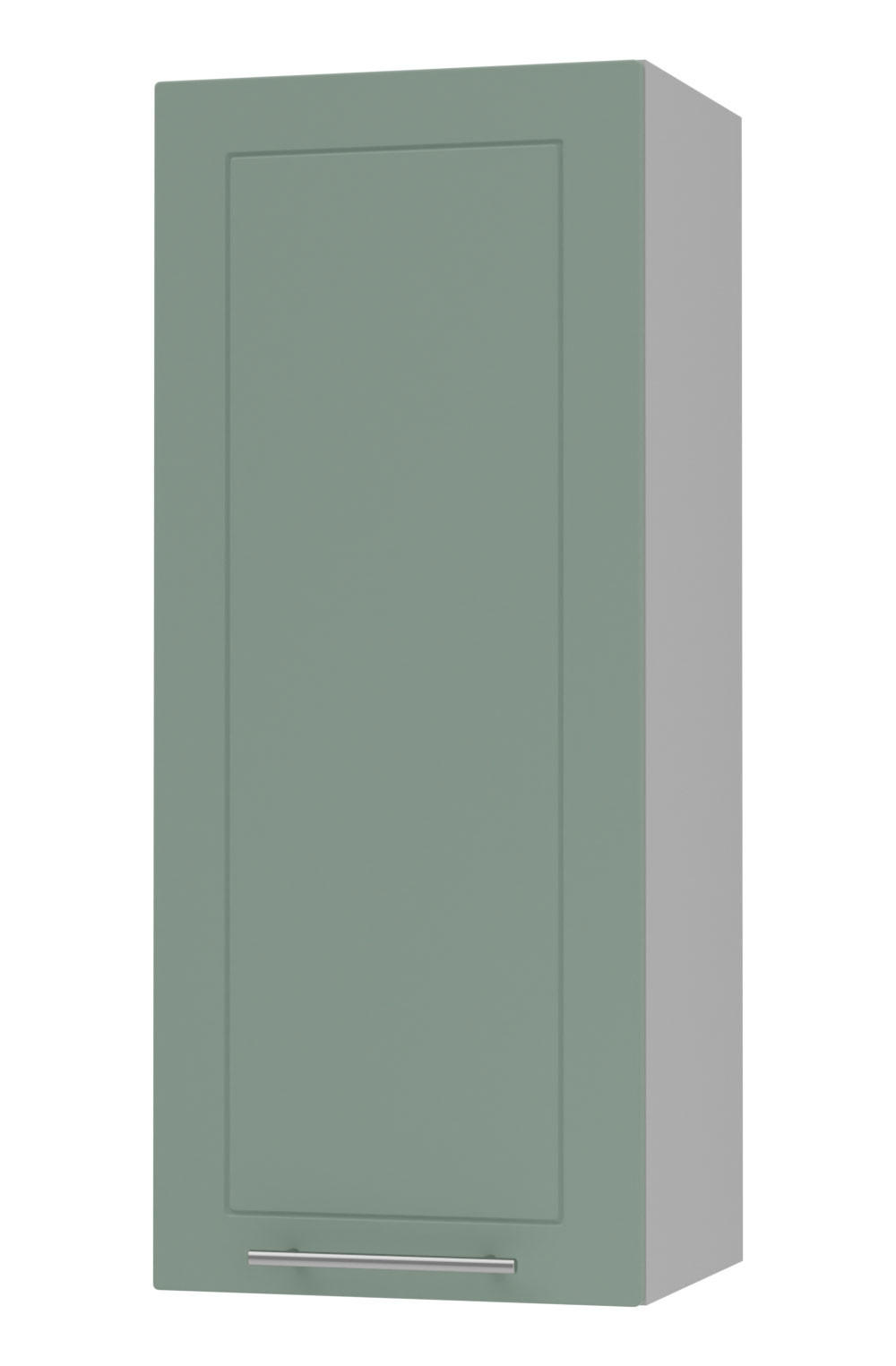 KÜCHENHÄNGESCHRANK Kvantum W4/40 Mint Matt / Grau Matt 40 / 32,5 / 96cm - Grau/Mintgrün, Holz/Holzwerkstoff (40/96/32.5cm) - Feldmann-Wohnen