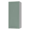 KÜCHENHÄNGESCHRANK Kvantum W4/40 Mint Matt / Grau Matt 40 / 32,5 / 96cm - Grau/Mintgrün, Holz/Holzwerkstoff (40/96/32.5cm) - Feldmann-Wohnen