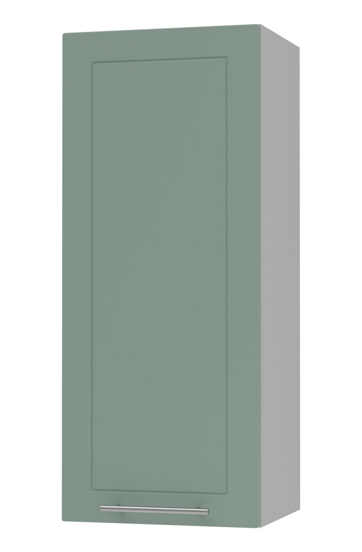 KÜCHENHÄNGESCHRANK Kvantum W4/40 Mint Matt / Grau Matt 40 / 32,5 / 96cm - Grau/Mintgrün, Holz/Holzwerkstoff (40/96/32.5cm) - Feldmann-Wohnen
