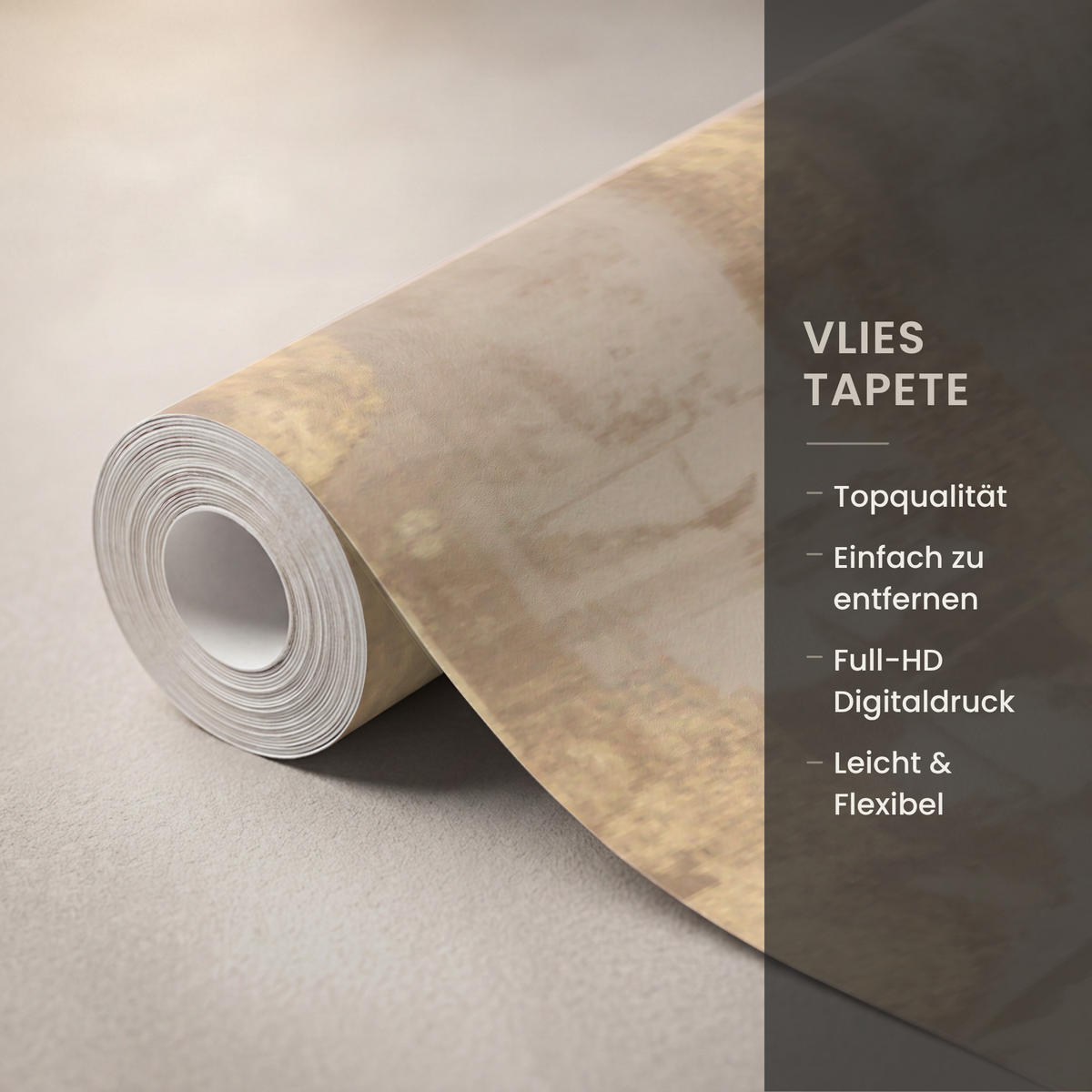 TAPETE - Frau - Gold - Abstrakt - Textur - 400x260 cm - Goldfarben, Papier (400/260cm) - OnlyWow