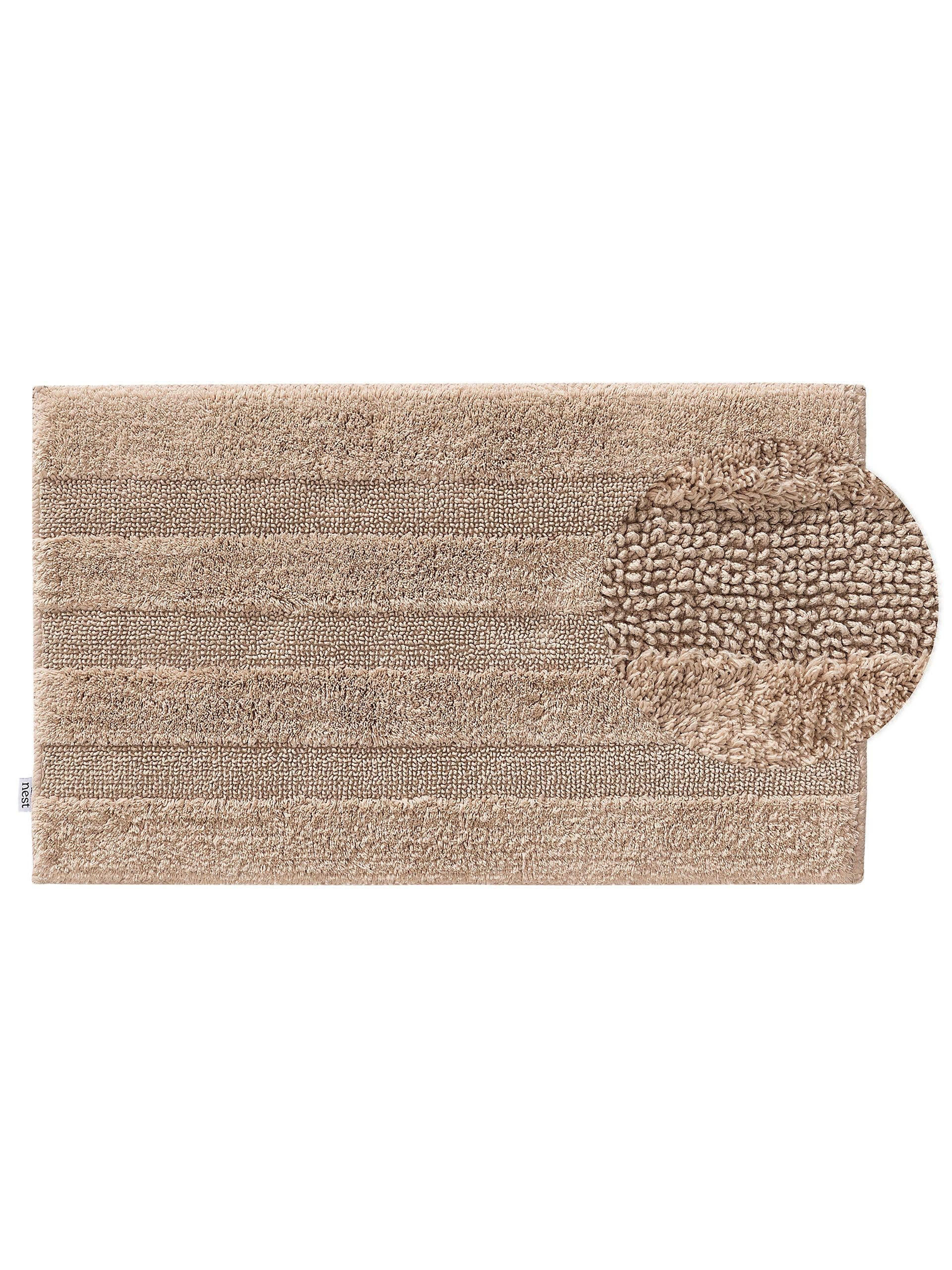 BADEMATTE Ilka Beige 50x80 cm - Beige, Textil (50/80cm) - benuta Nest