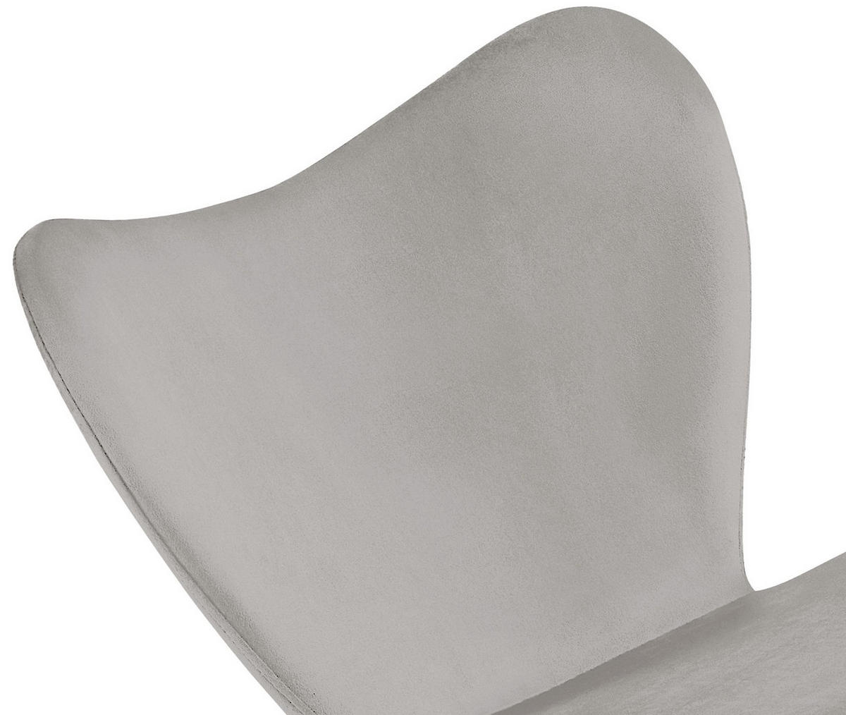 ESSZIMMERSTUHL Samt Grau - Schwarz/Grau, Textil/Metall (50/80/58cm) - CLP