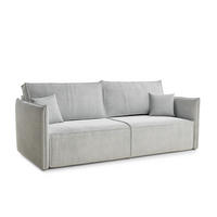 SOFA MIT SCHLAFFUNKTION Obra Grau Chenille-Stoff - Schwarz/Grau, Holz/Holzwerkstoff (220/70/107cm) - Maison de Reve