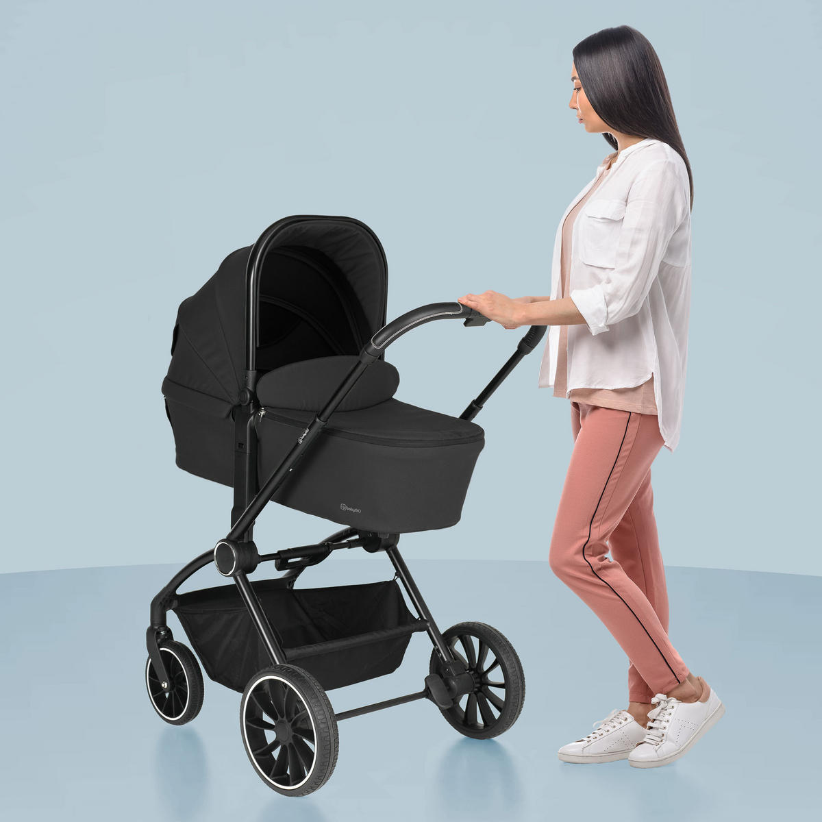 KOMBIKINDERWAGEN Harmony 3in1, schwarz - Schwarz, Metall (59/97cm) - BabyGo