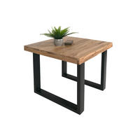 ESSTISCH RIO - Beige/Schwarz, Holz/Metall (90/90/77cm) - SAM