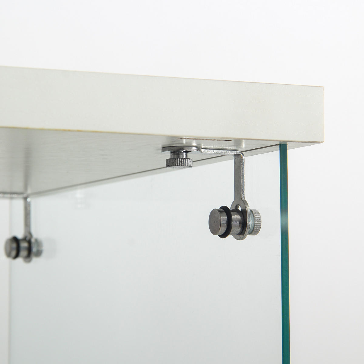 GLASVITRINE Standvitrine in Weiß, mit 3 Böden und LED aus ESG - Weiß, Glas (36.5/125/42.5cm)