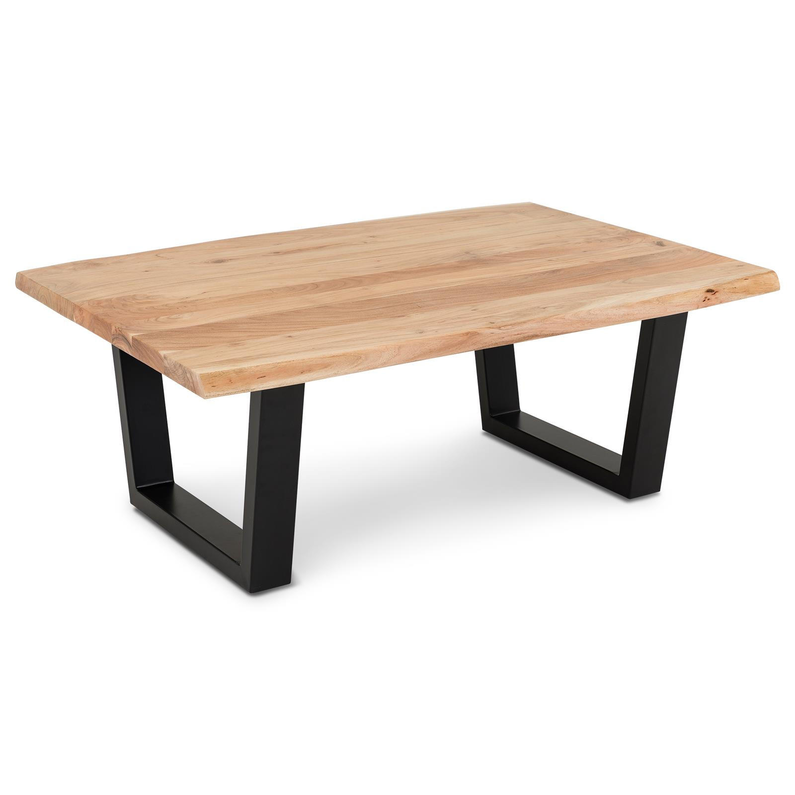 COUCHTISCH SAMIA natur, schwarz - Naturfarben, Holz/Metall (75/120/46cm) - IDIMEX