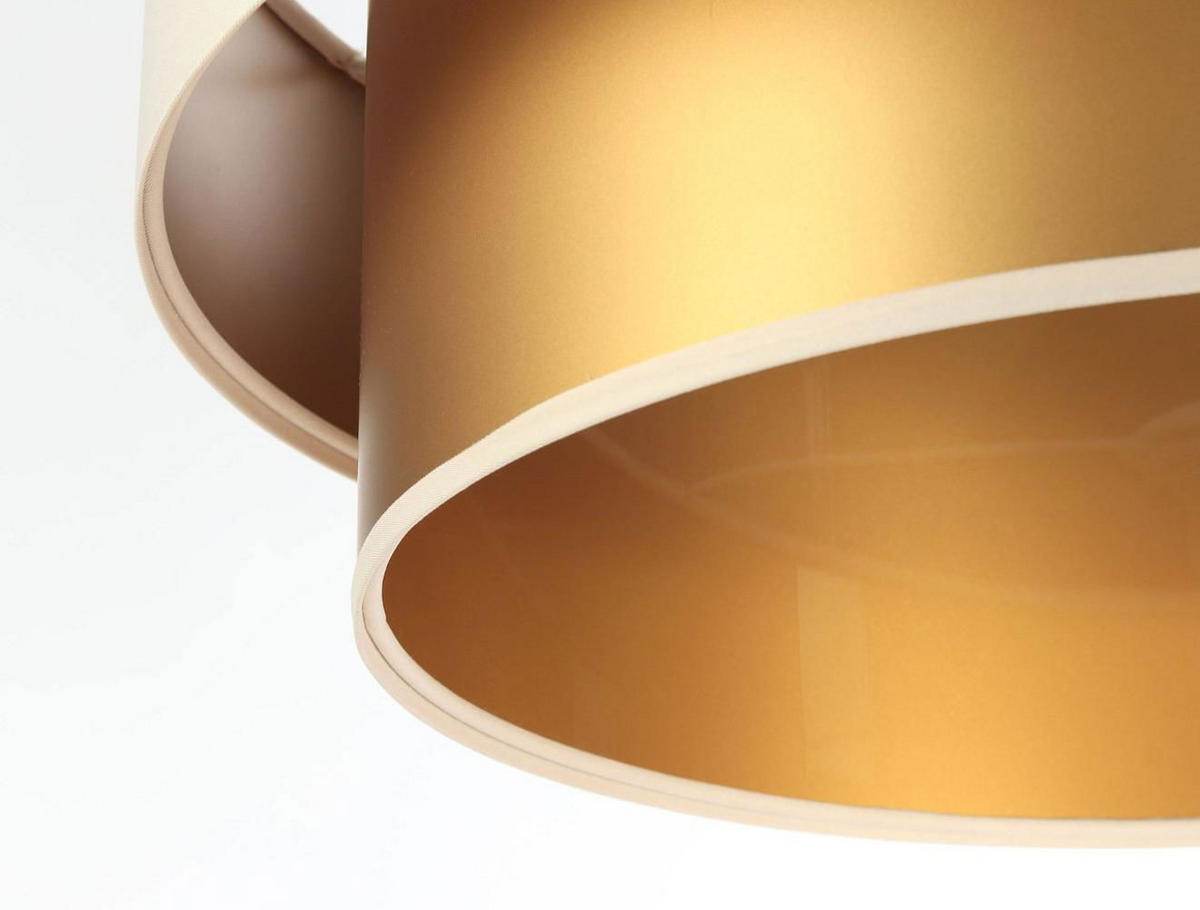 HÄNGELEUCHTE Gold 40/20 cm - Beige/Goldfarben, Kunststoff (40/1/20cm) - ONZENO