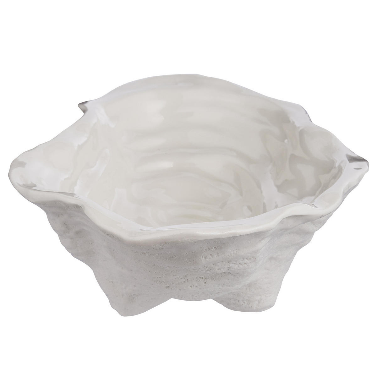 DEKOSCHALE Oyster - Weiß, Keramik (6cm) - Butlers