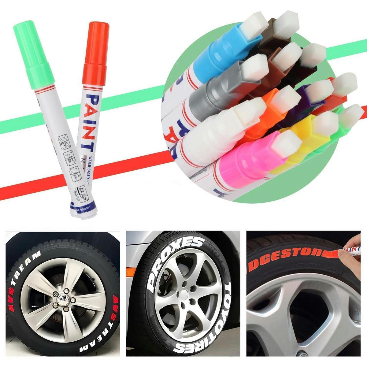 PAINT Marker 12er Set 3 mm Feinspitze Wasserbasiert Schnell trocknend - Multicolor, Kunststoff (1/1/14cm)