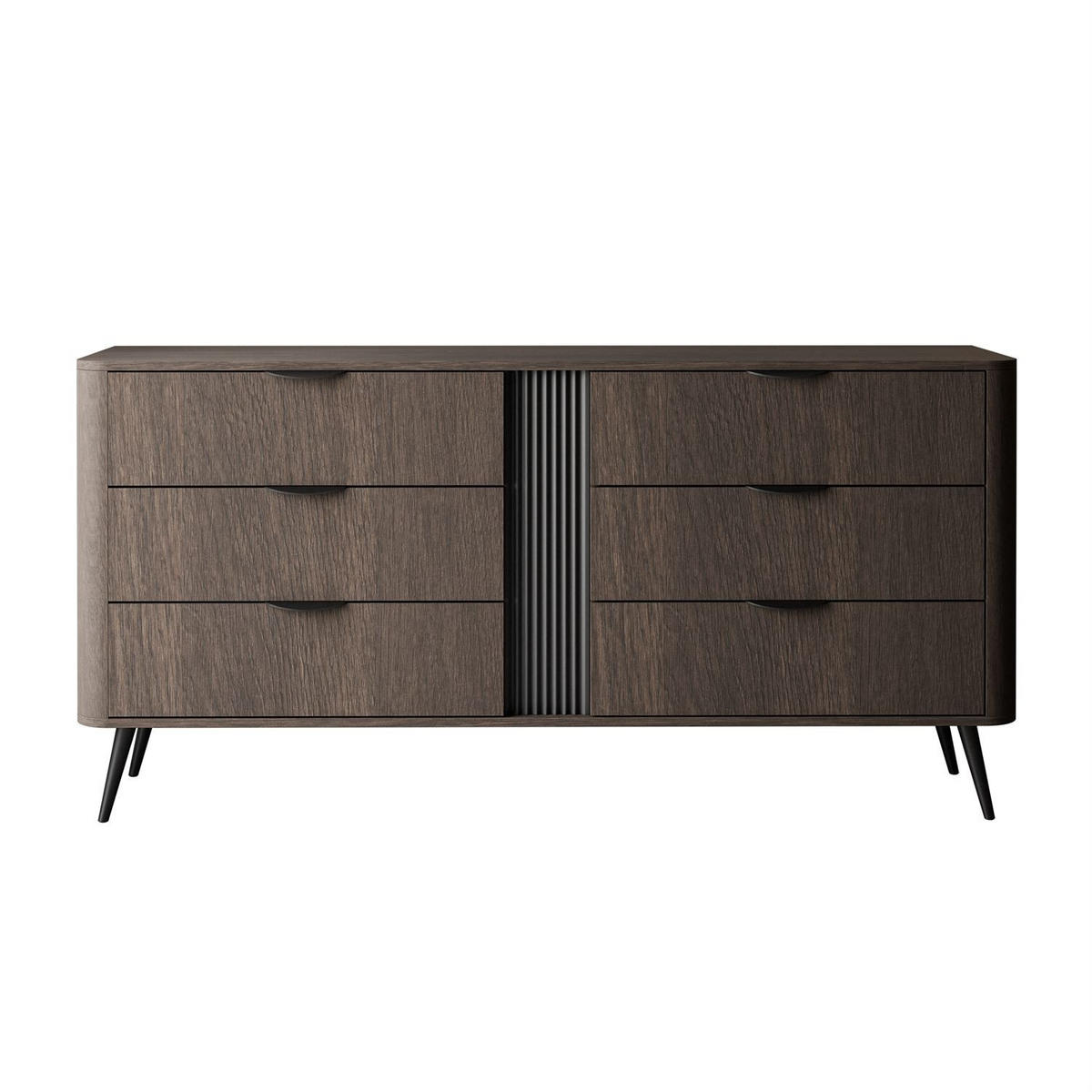 KOMMODE TWILIGHT 6S mit Schubladen - Eichefarben, Holzwerkstoff (163/81/38cm) - Lookway