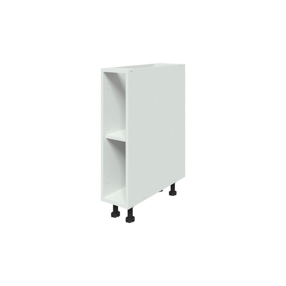 KÜCHENUNTERSCHRANK – 20 cm – D20 – Lunara – Weiß Matt - Weiß, Holzwerkstoff (20/72/52cm) - hi-markt