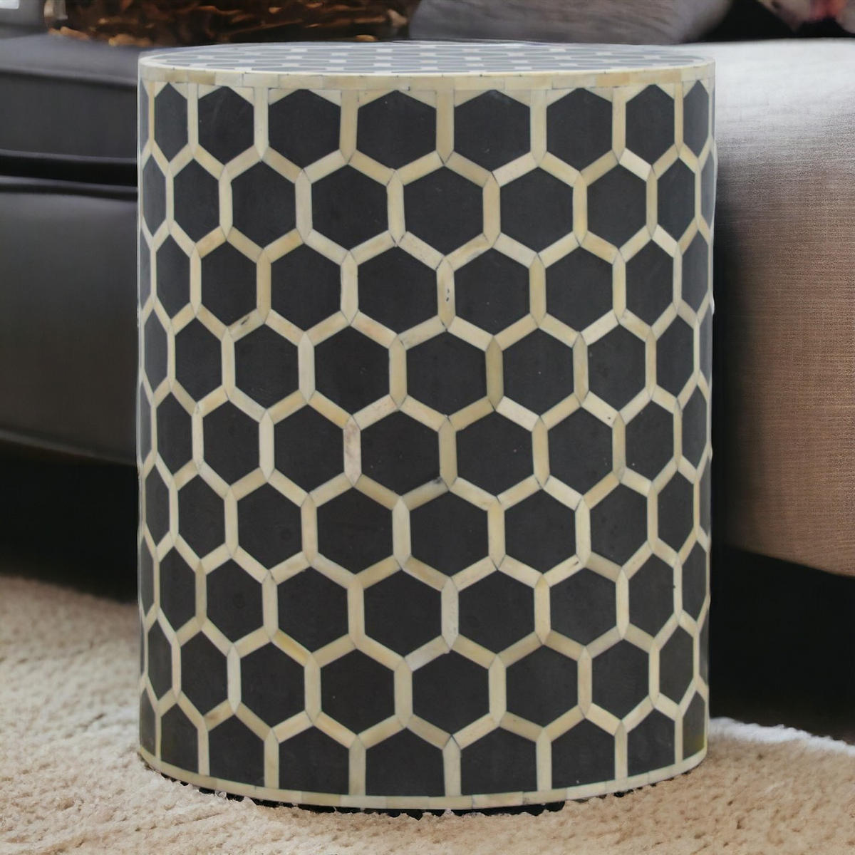 TABURE od masivnog drva, pomoćni tabure - smeđa, drvo (46/57/46cm) - Artisan Furniture