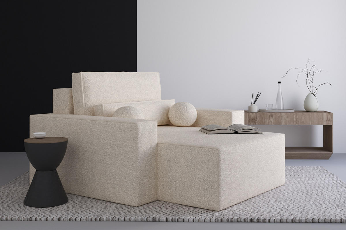 XXL-SESSEL Denver - Creme - Creme, Holzwerkstoff (100/85/162cm) - Möblo